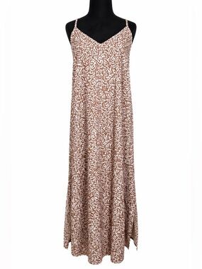 Old Navy Tie-Back Maxi Slip Dress SMALL Beach Boho Summer NWT Animal Print